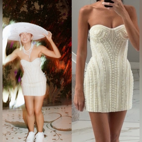 Retrofete Deena mini pearl dress NWT - Picture 1 of 11